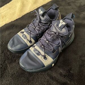 Nike Blue and Gray Athletic Shoes with Modern Design